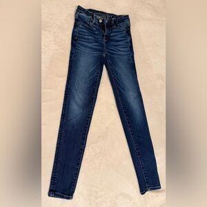 AE next level stretch dark blue skinny Jeans
